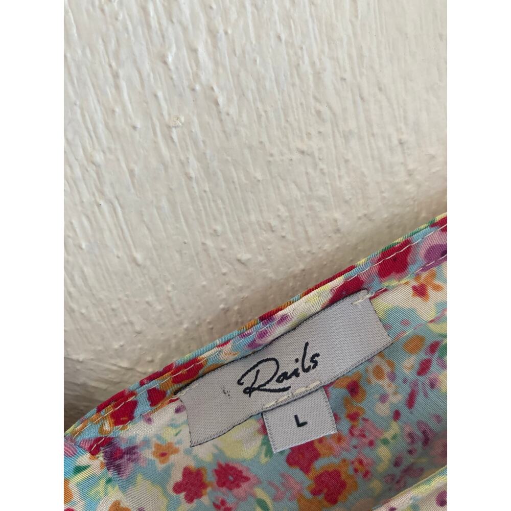 Revolve Rails Gigi Fleur Floral Sun Dress Flutter Sleeves L - Picture 7 of 14